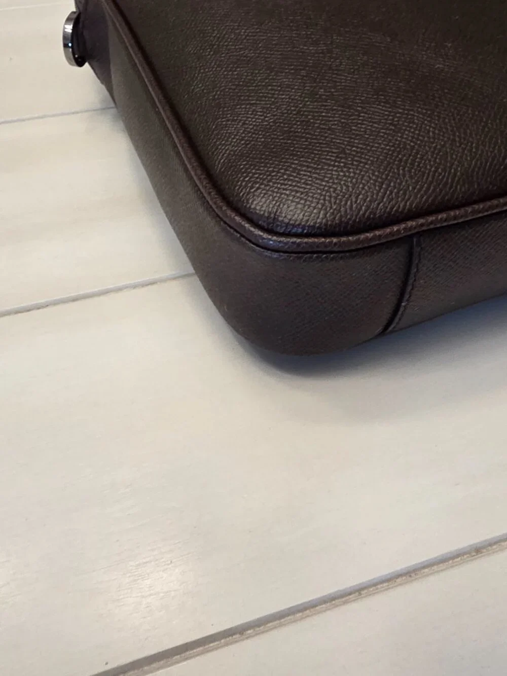 Tod's Cross-Grain Brown Leather Briefcase
